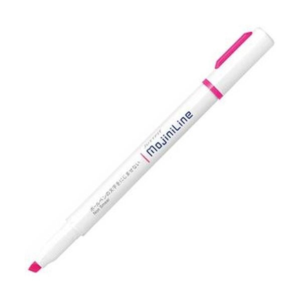 (まとめ)ゼブラ 蛍光ペン ジャストフィットモジニライン ピンク WKS22-P 1セット(10本)(×20セット)