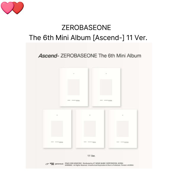 ZEROBASEONE - The 6th Mini Album [Ascend-] 11 Ver. [5種 SET]チャート反映