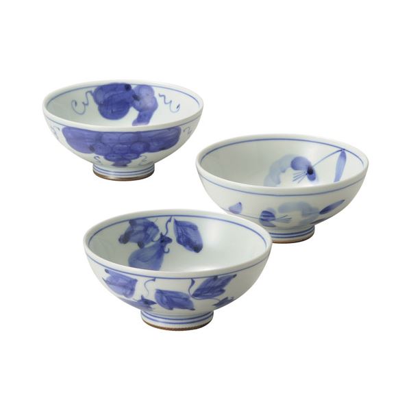 (まとめ)林千作 古伊万里青磁絵茶漬3客揃 K50307317 (×2セット)