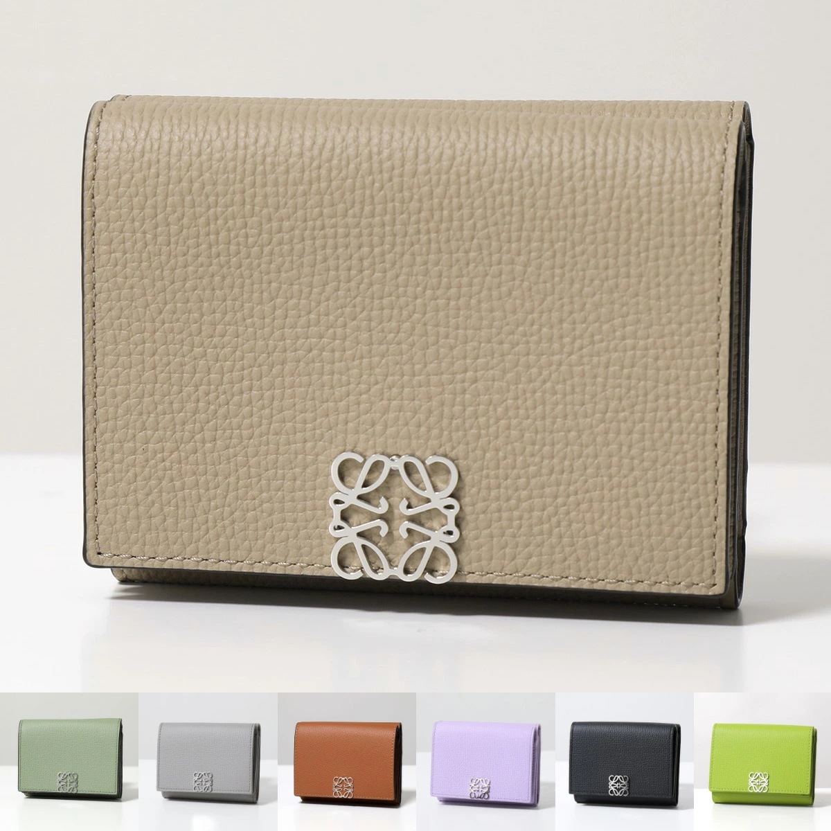 LOEWE ロエベ 三つ折り財布 ANAGRAM TRIFOLD 6 アナグラム トリフォルド C821TR2X02 C821TR2X08 レディース レザー ミニ財布 カラー8色