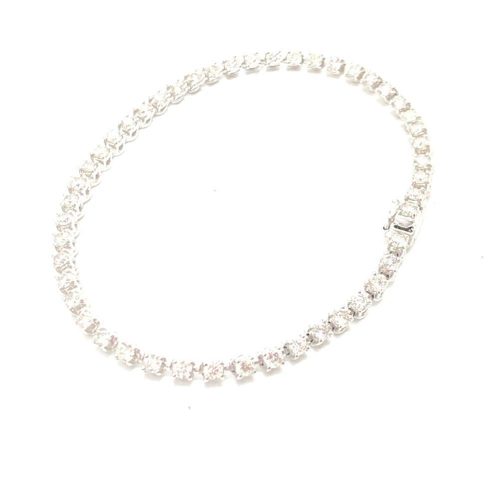 jewelry ジュエリー ブレスレット K18WG D3.00ct ダイヤ 18.3cm テニス ブレスレット K18WG シルバー