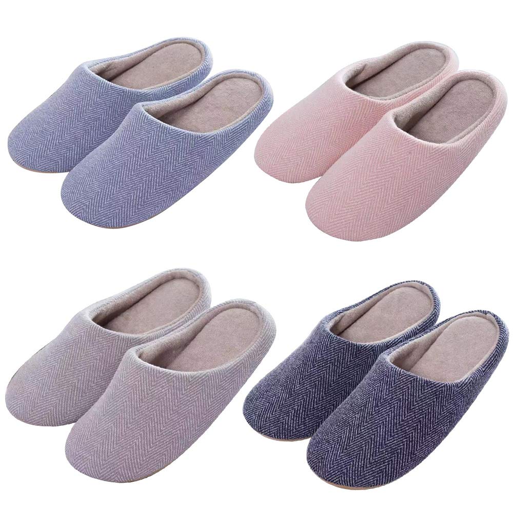 [Miyasora] スリッパ 室内 おしゃれ 洗える 4足 2足 ルームシューズ レディース メンズ ハウススリッパ 滑り止め クッション 洗濯 静音 来客用 自宅用 職場