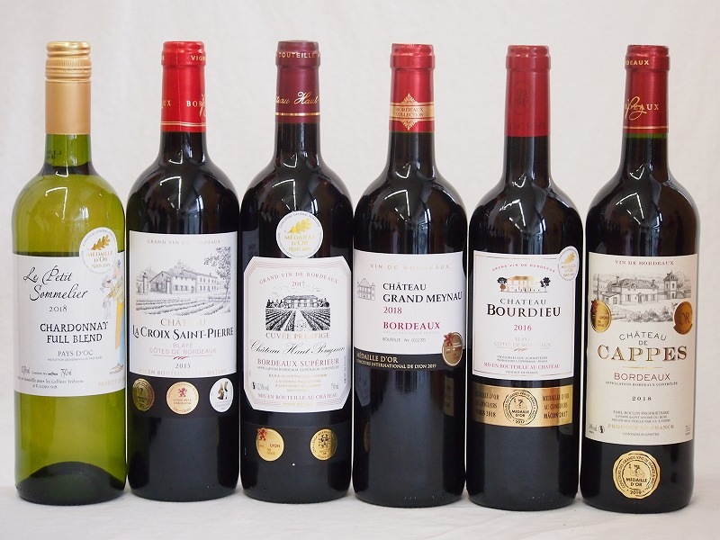 3セット ソムリエ厳選 ALL金賞受賞フランスワイン特集 6本セット(白ワイン金賞1本赤ワイン金賞