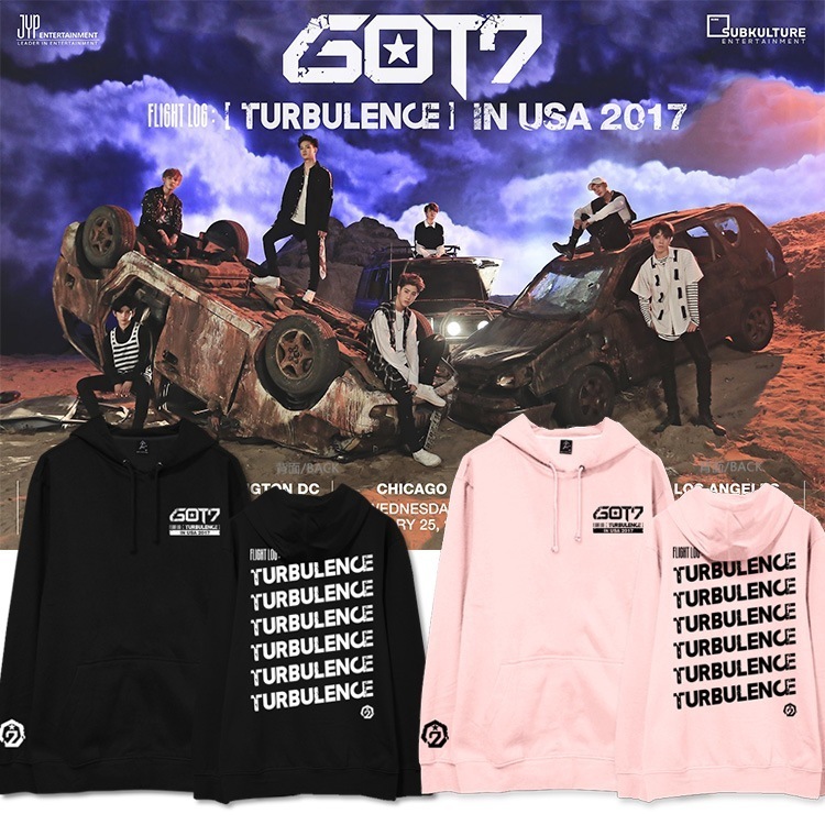 Got7usaコンサート林載帆王家段毅スウェットシャツフード付き紳士婦人服