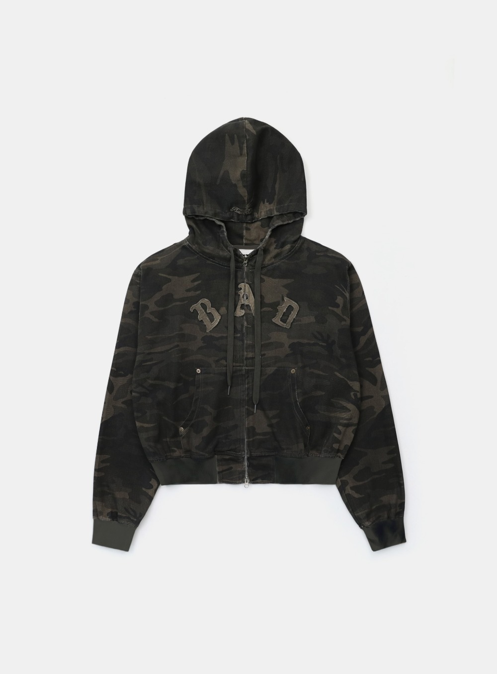 【BADBLOOD】 LION PATCH HOODIE : DARK CAMO
