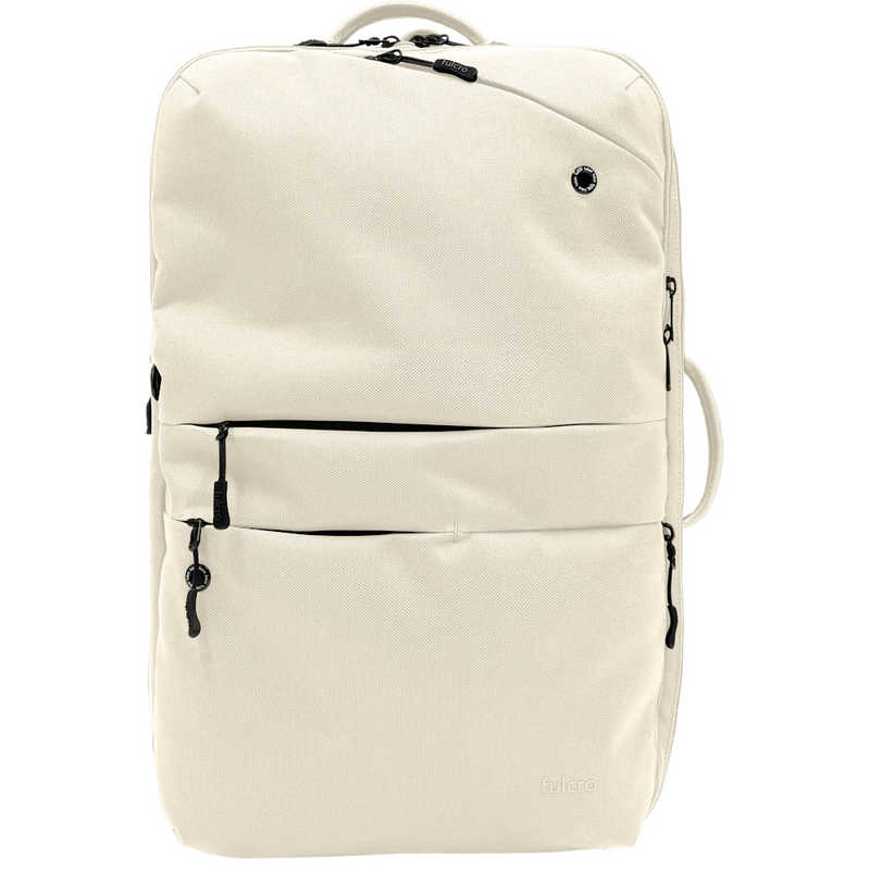 FULCRO　カジュアルリュック ビジネスリュック PC対応 15inch 拡張機能付き 撥水 アイボリー　fma-0017-IV