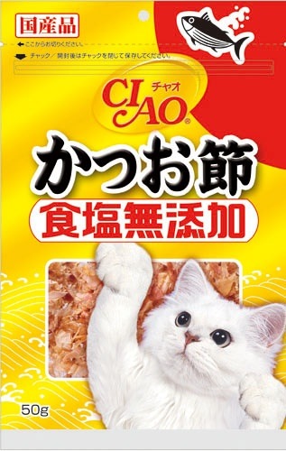 激安通販  （まとめ買い）チャオ 食塩無添加 かつお節 50g CS-16 猫用 [x8] キャットフード