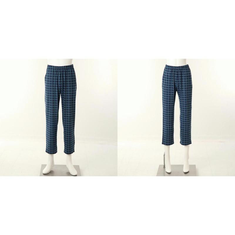 コートや起毛の細かいチェック柄の男性女性用パンツVEP3969MWSG