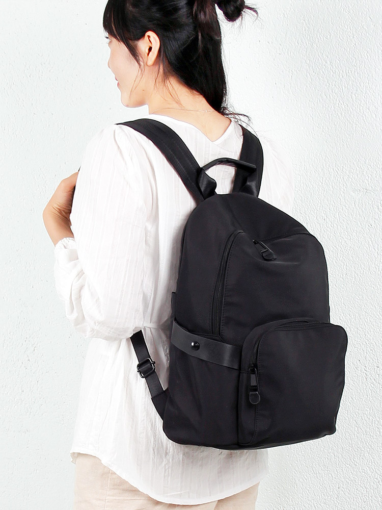 男女共用 軽い デイリー 旅行 学生 補助バッグ カジュアル スポーティな ブラック バックパック