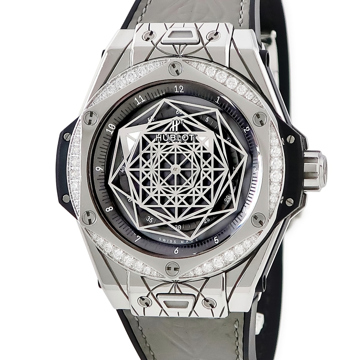 ビッグバン ワンクリック サンブルー 465.SS.7047.VR.1204.MXM20 自動巻き メンズ 純正ダイヤ グレー 限定 3年保証