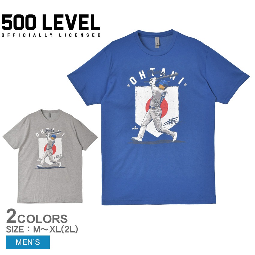 大谷翔平 半袖Tシャツ メンズ 野球 選手 プリント Los Angeles D Country Flag WHT BNLCROY-XX-0016-092-09 ウエア トップス 500LEVEL
