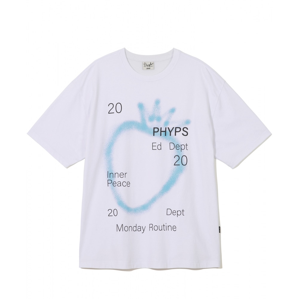 体育部 PHYPS スプレービッグストロベリー SS ホワイト/ブルー