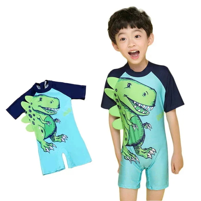 【20点セット】7月の新作特典キッズ 水着 男の子 恐竜柄 オールインワン 男の子 キッズ水着 半袖 スイムウェア スクール水着　水泳 水遊び ビーチウェア プール 男児 キッズ ジュニア スイミング