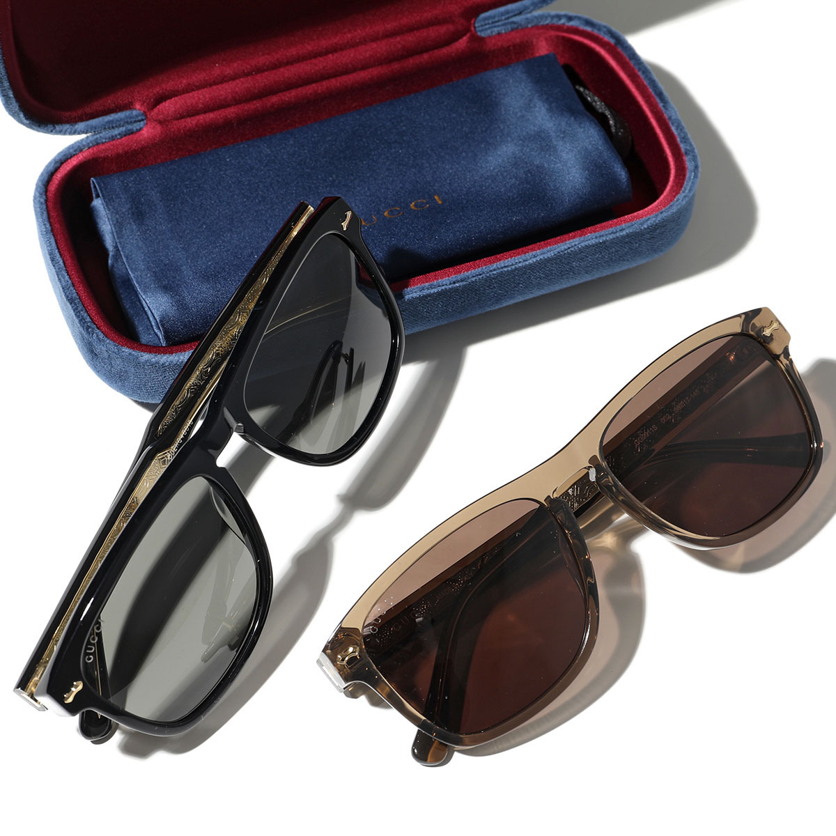 GUCCI グッチ サングラス GG0911S メンズ スクエア型 ロゴ カラー2色