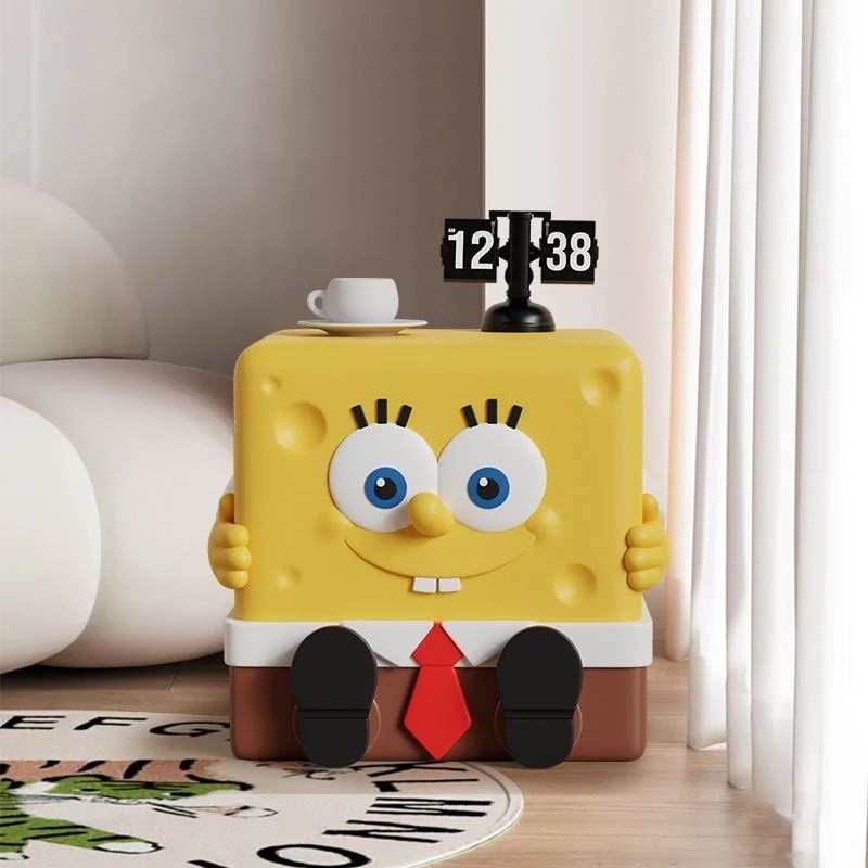 母の日スポンジ・ボブの履き替えスツールアイデア家庭用玄関の小さなスツールリビングキャラクターかわいい子供用履き替えスツール
