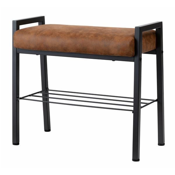 スツール 約幅50cm キャメル 組立式