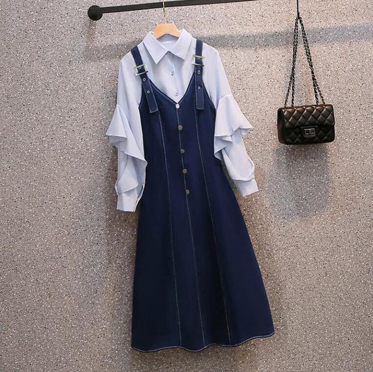 高校生 秋と冬の服 可愛い エレガント 日常 パーティードレス カジュアル レディース ギフト 学院風気質が甘い ストラップ 2点セット 5PL27