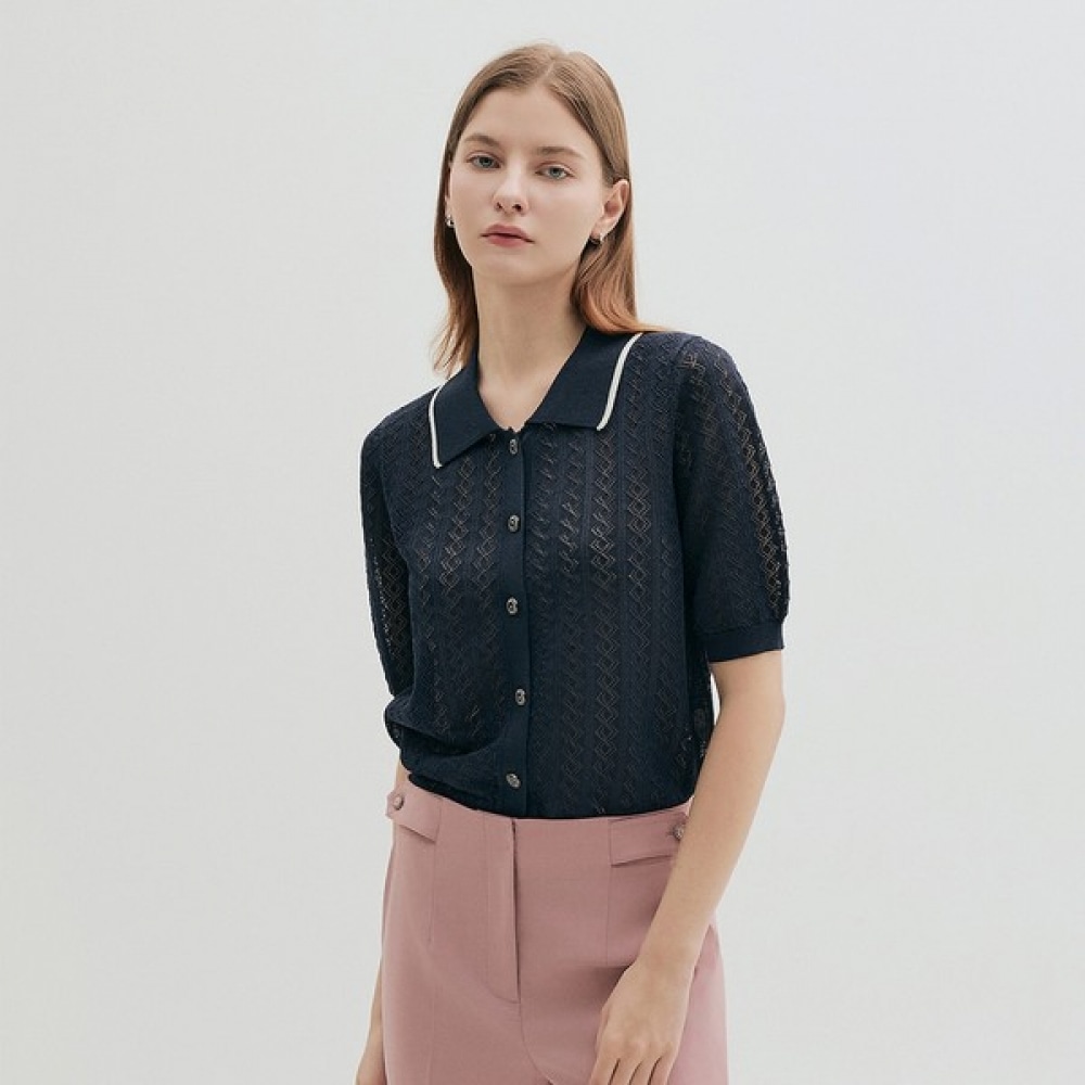 (エスソレディア) S ソレディアカーディガン SOO6KCD010 かぎ針編みカーディガン