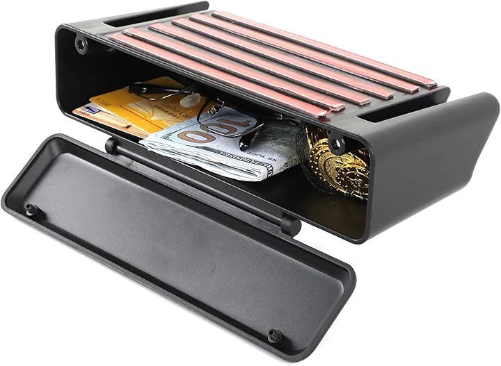 トヨタ ランクル250 専用 ルームミラー収納ボックス 磁力式マグネットスイッチ ランドクルーザー250 プラド ABS素材 貼付タイプ 車用収納