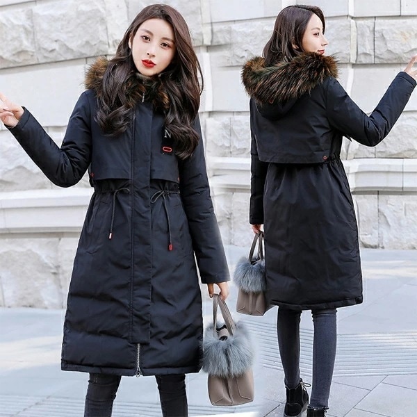 【即納】中綿コート レディース 40代 ロング丈 軽い 2019 秋冬 アウター 中綿コート 中綿ジャケット コート フード付き 防寒 暖かい 大きいサイズ スリム