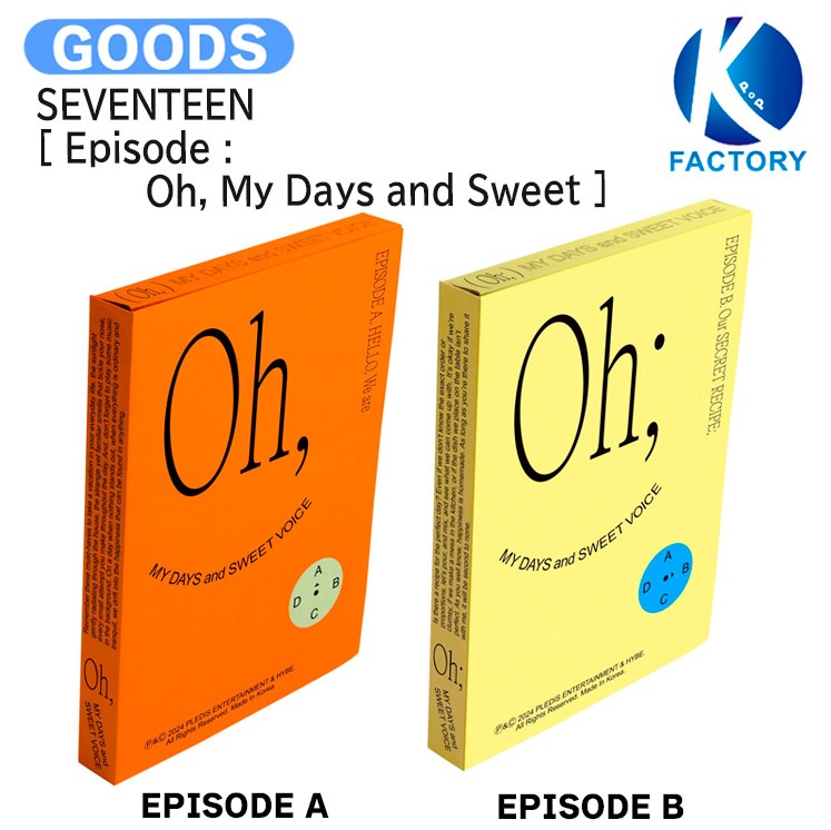 国内発送 [当店限定特典付] SEVENTEEN [ Episode : Oh, My Days and Sweet Voice ] 2種選択 UNIT PHOTOBOOK / 公式グッズ / 予約商