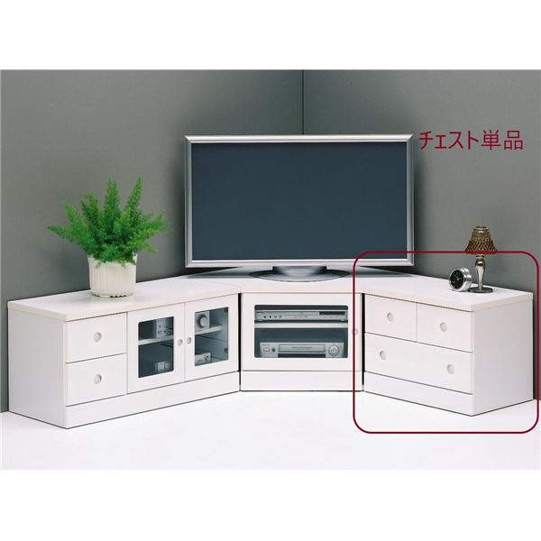 日本製 鏡面 エナメル塗装 チェスト [60cm幅 ホワイト] 完成品 タンス 衣類収納 引出し収納