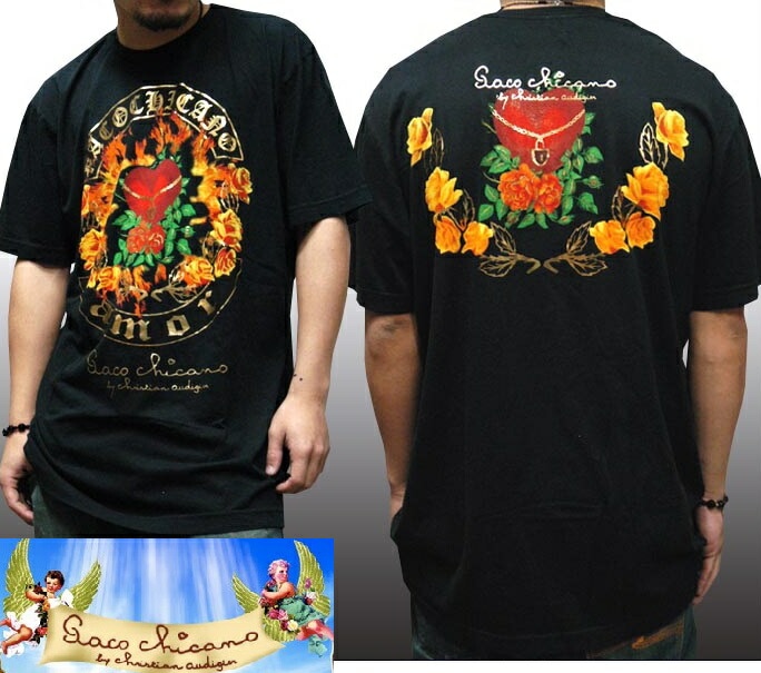 セール パコ チカーノ メンズ Tシャツ ブラック Paco Chicano AMOR トップス インポート LAセレブ ファッション ハリウッド セレブ カジュアル ストリート セレカジ エドハ