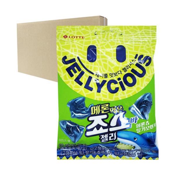 ロッテ ゼリーシャス メロンを食べた ジョーズバー デュオゼリー 60g 32入