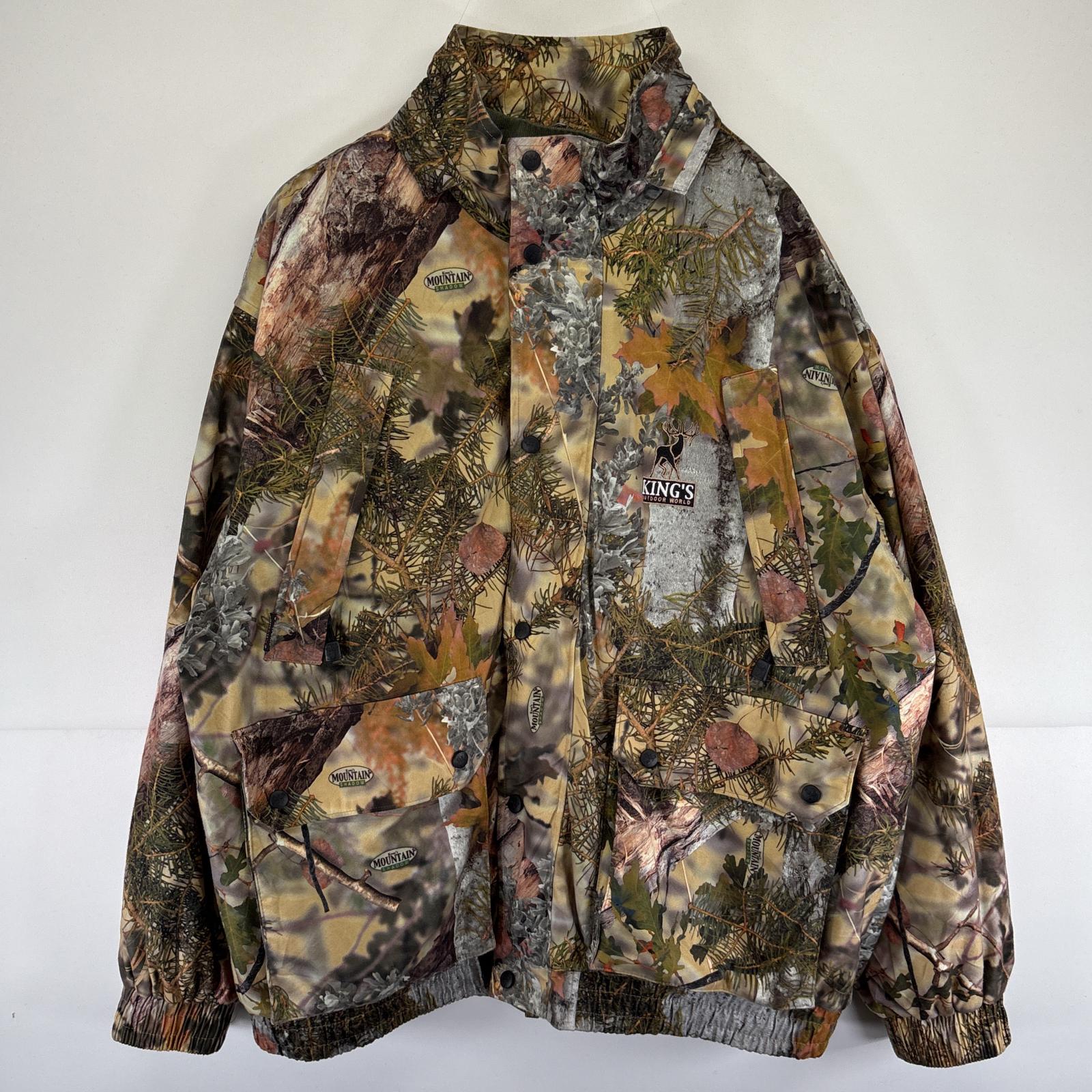 古着 キングス KINGS ワークジャケット リアルツリーカモフラ アンサンブル 2枚セット フリース 大きいサイズ 2XL マルチカラー メンズ