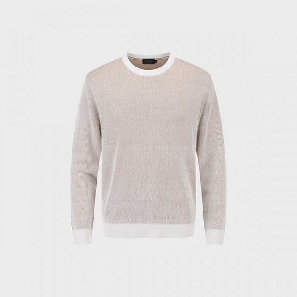 (ジョージア) メンズスタンダードフィットツートンプルオーバーニット_AAE1ER1101BE