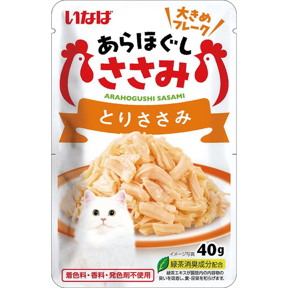 （まとめ買い）いなば あらほぐし とりささみ 40g 猫用フード [x32]