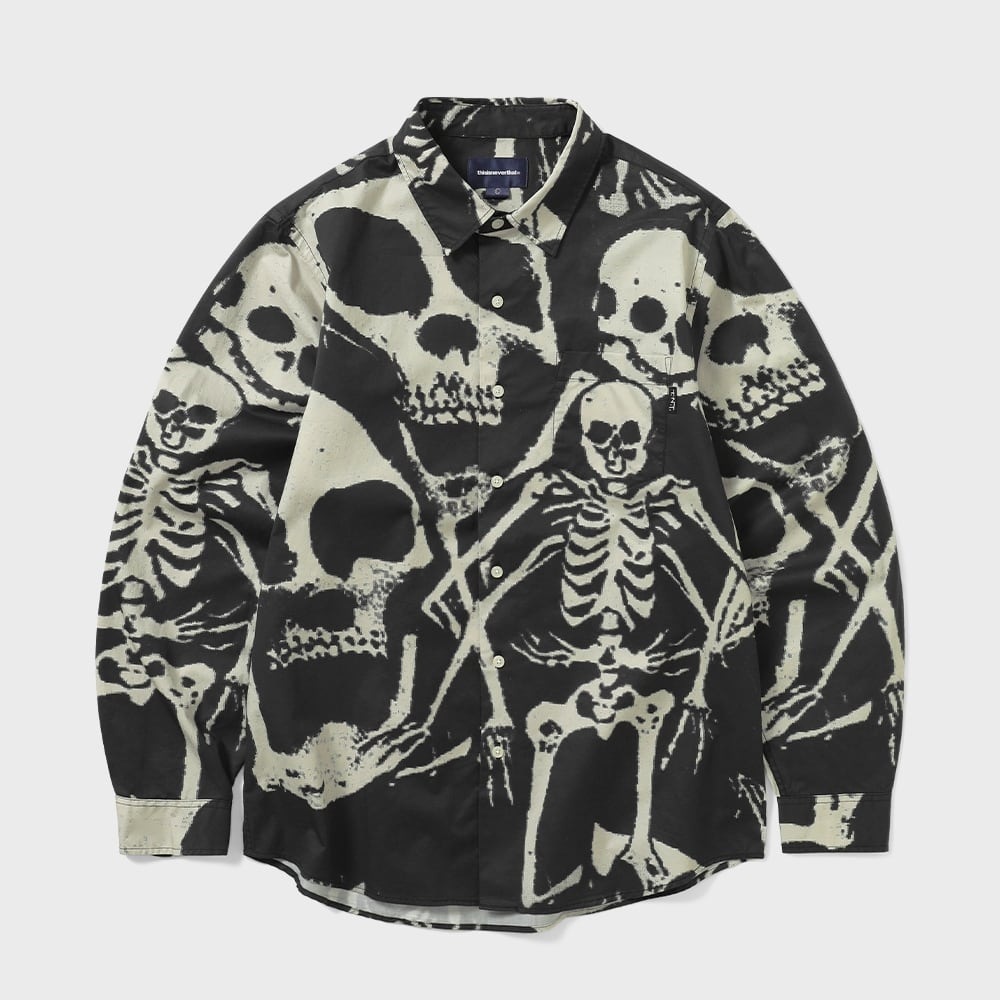 ディス・イズ・ネヴァー・ザットのスケルトンシャツ（黒塗り）