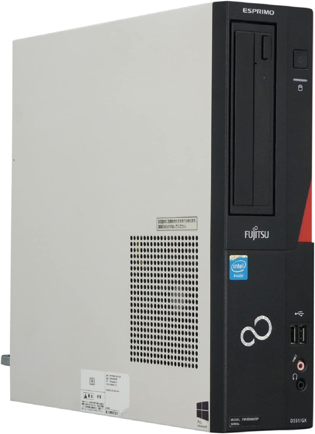 パソコン ESPRIMO D551/GGX Windows10 デスクトップ Celeron G1610 2.6GHz MEM:4GB HDD:500GB DVDマルチ 無線LAN:無し Win10