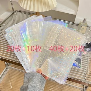 2+1 4+2 A6 リフィル ファイル オーロラ コレクトブック 10枚韓国 トレカ収納 バインダー 収納ケース アルバム 収納本 トレカケース 収納 写真入れ