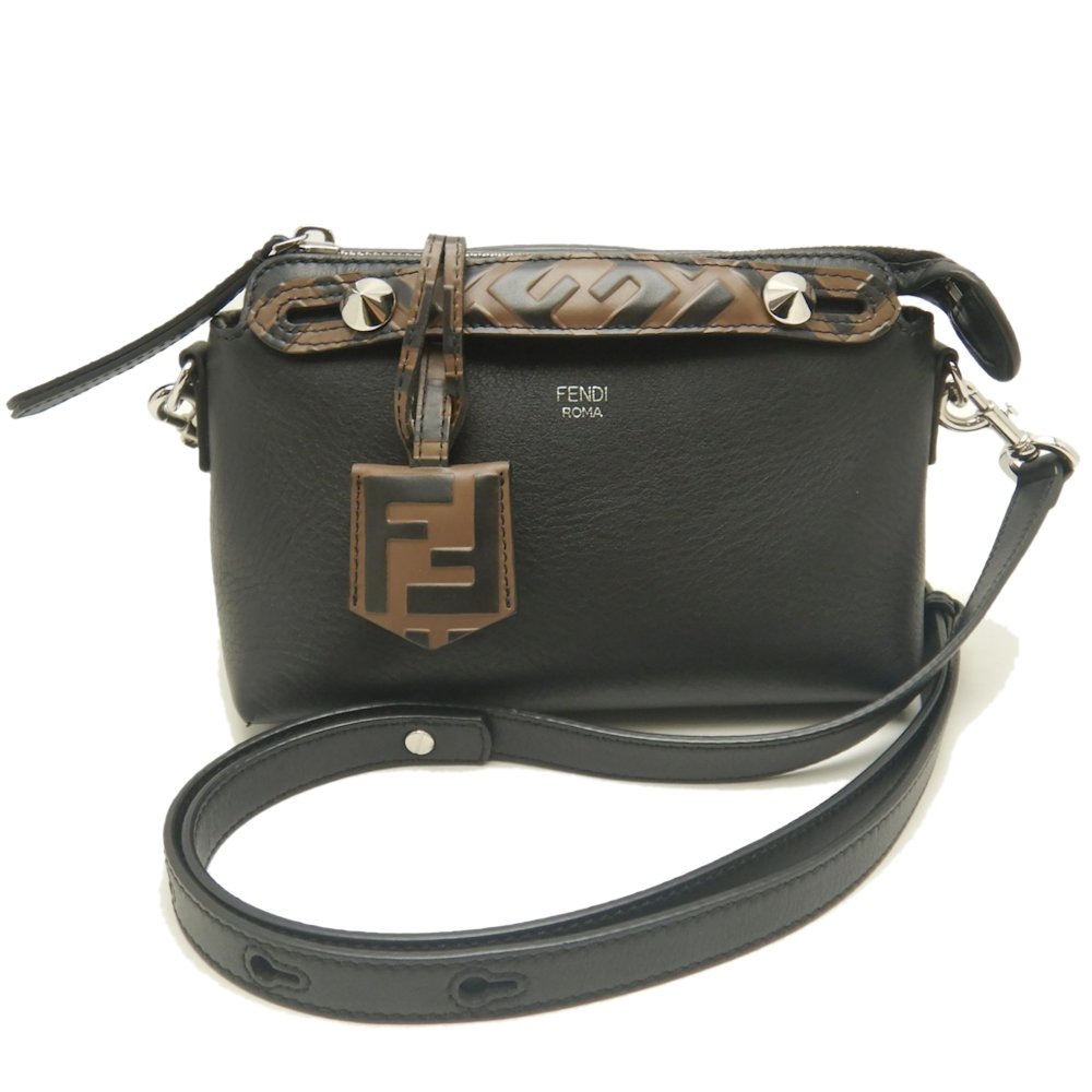 バイザウェイミニ 8BL145A6COF147M ショルダーバッグ レザー ブラック レディース /253067【中古】