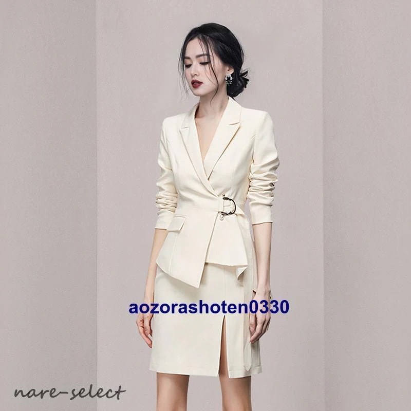 スカートスーツレディース 通勤30代40代 2点セットス 長袖ジャケット+ミニスカート エレガント テーラードジャケット スリット 二次会 卒業式 入学式 春