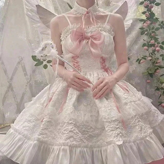 ロリータ洋装 キャミソールワンピース ワンピース 長袖ワンピース メイド服/コスプレ/ゴスロリ/かわいい/ハロウィン/ワンピース 半袖 も和服コスムコスム