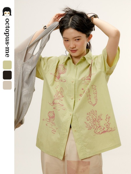 ハワイアン香港風半袖シャツ