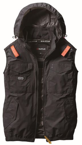 BURTLE バートル 春夏用 エアークラフトタクティカルベスト(ユニセックス) ブラック AC1154 35 XXL