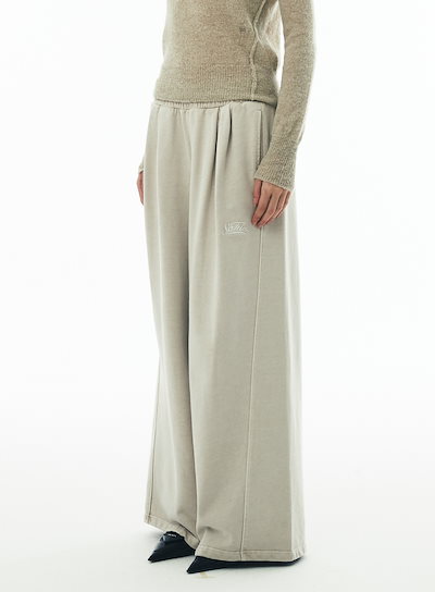 ★SATUR★ W ATINA WIDE BANDING SWEATPANTS VINTAGE BEIGE Qoo10] 【SATUR】 ATINA WIDE B : レディース服
