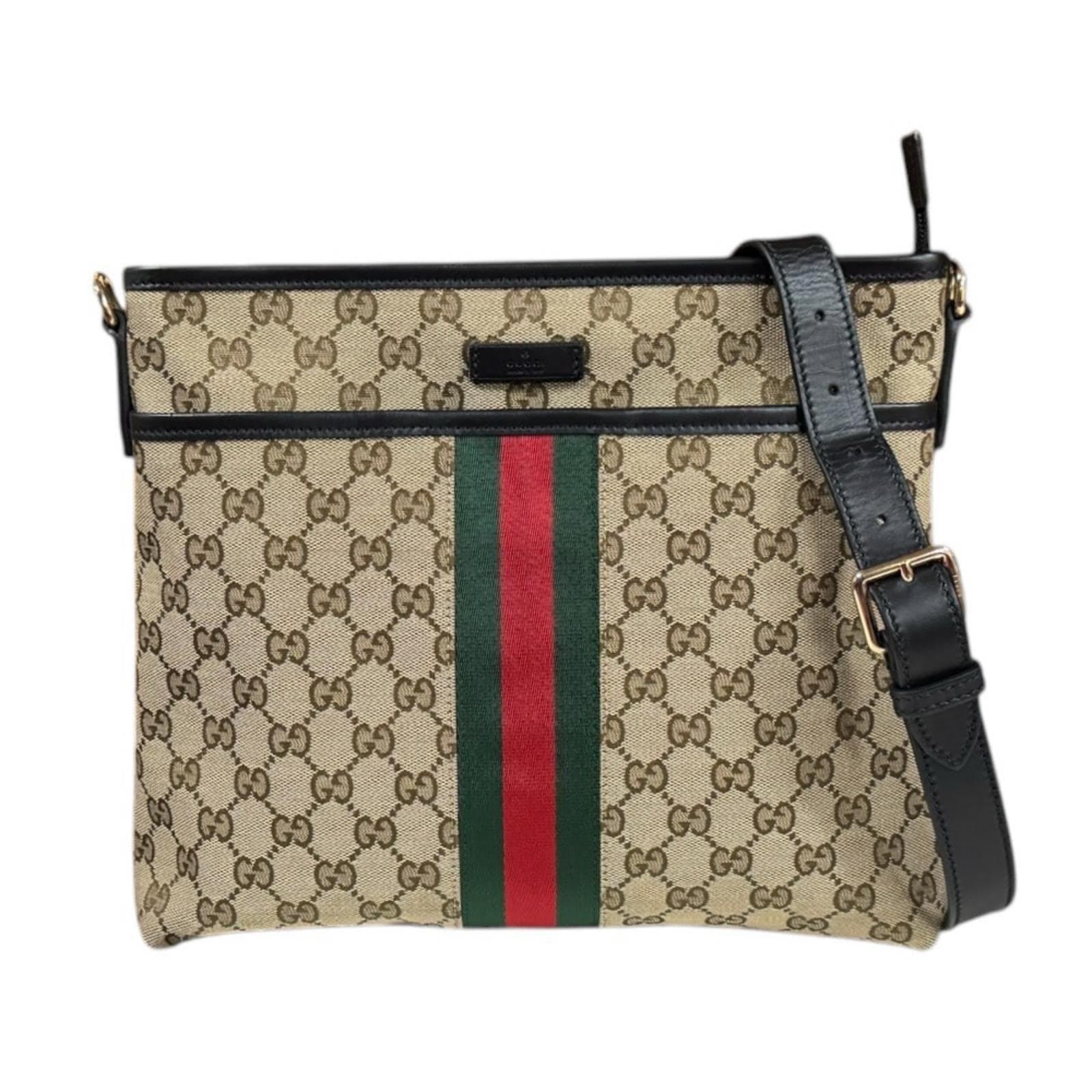 グッチ シェリー ショルダーバッグ GGキャンバス 388926 ベージュ GUCCI 中古