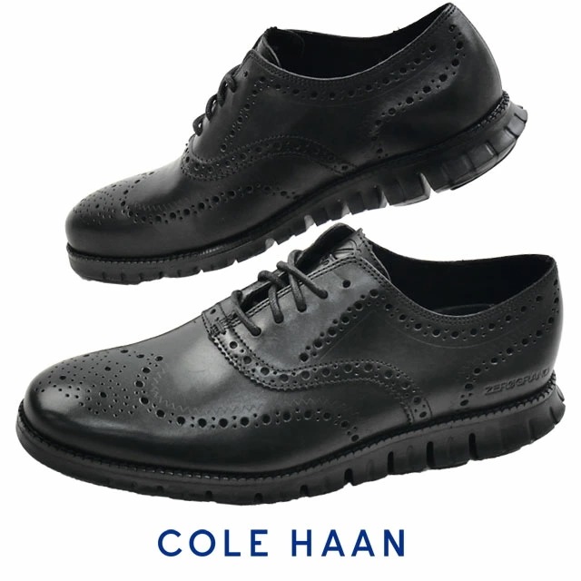 コールハーン メンズ ゼログランド ウィングチップ オックスフォード ビジネスシューズ 軽量 本革 紳士靴 黒 内羽根 革靴 ブラック ビジカジ COLE HAAN C20719 最強配