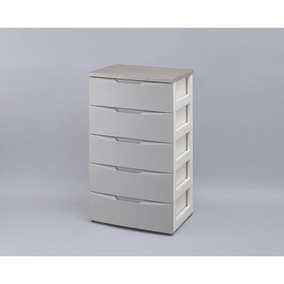 他サイト： DW-555 グレー デザインウッドトップチェスト グレー メーカー直送の商品画像