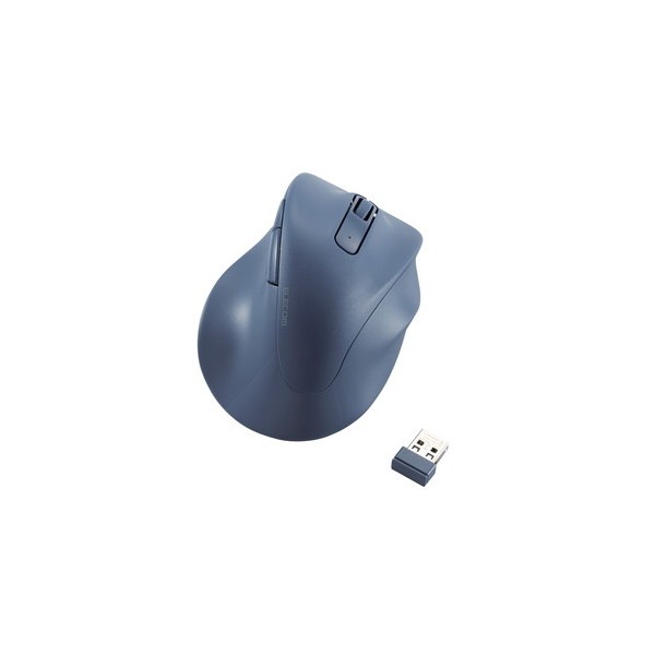 M-XGM30DBSKBU ワイヤレスマウス 静音 無線 2.4GHz 5ボタン Mサイズ 右手専用 抗菌 EX-G ブルー メーカー直送 4,941円