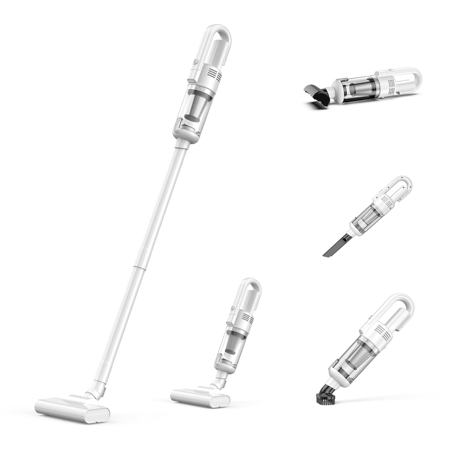 Fochai【15000pa 強力吸引 革新モデル】掃除機 コードレス スティック掃除機 5WAY ハンディー クリーナー スティック 一クリーナー 電気掃除機 5種類ノズル 軽量 Type-C充電式