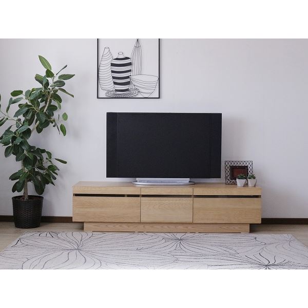 TVボード（ナチュラル） 幅約166cm [完成品］