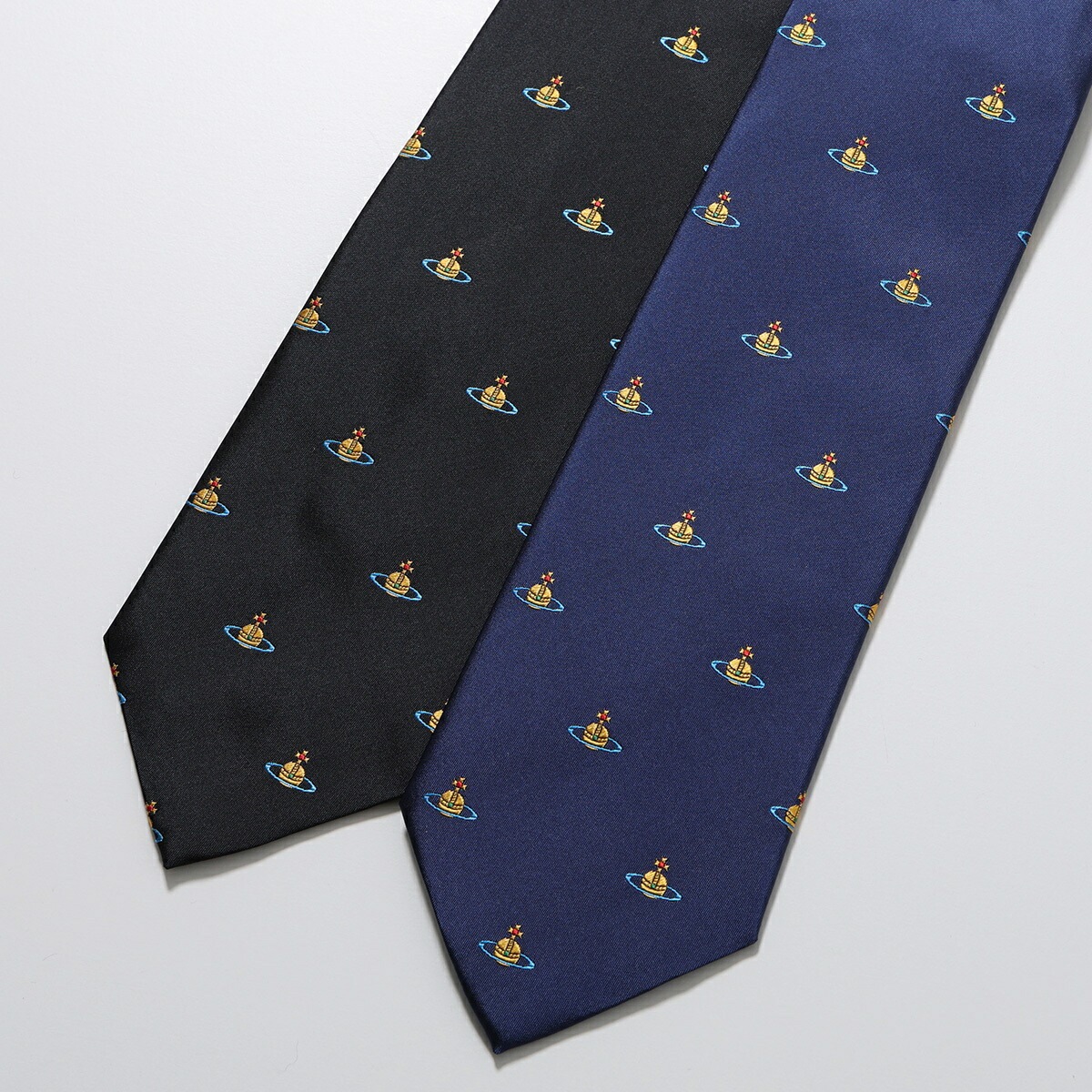 Vivienne Westwood ヴィヴィアンウエストウッド ネクタイ 81050004 W019B メンズ ジャガード オーブ シルク カラー2色