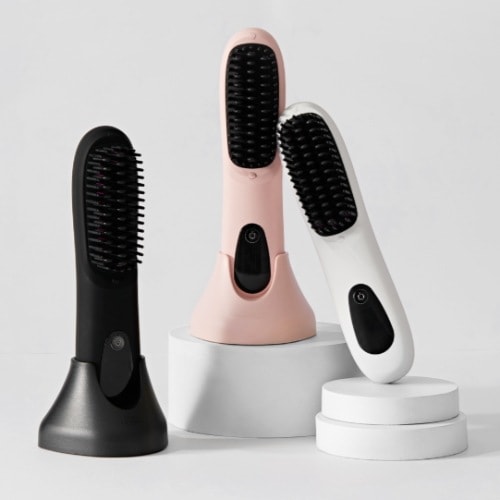 温度調節可能 ワイヤレス ヘアスタイラー / カールブラシ / ブラシヘアアイロン /携帯に便利なブラシヘアスタイラー/コードレスヘアアイロン/ ミニヘアアイロン / 旅行用ヘアアイロン