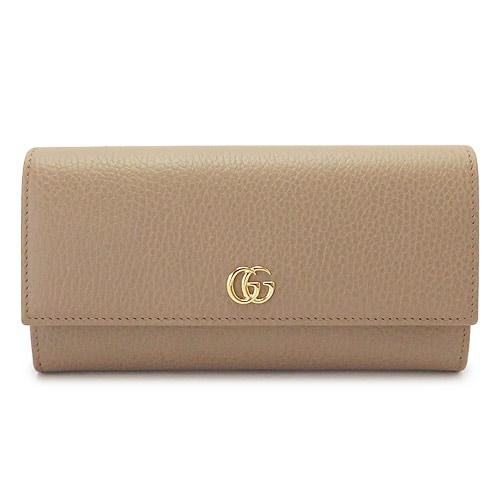 456116-CAO0G-5729 ホック長財布レザー ベージュゴールド