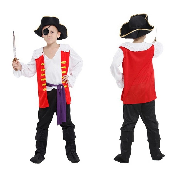 【短納期】 子供用 キッズ 演出服 舞台　ステージ　服 海賊 パイレーツ　ハロウィン ハロウィン 衣装 子供 海賊コスプレ衣装 ハロウィン 仮装 衣装 コスプレ コスチューム 110 120 13